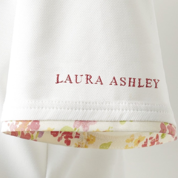 Lucet Medical（ルーケットメディカル）| LAURA ASHLEY (ローラ アシュレイ) ニットシャツ レディス 2色展開(S  オフホワイト/アメリ ピンク): ポロシャツ・Tシャツ